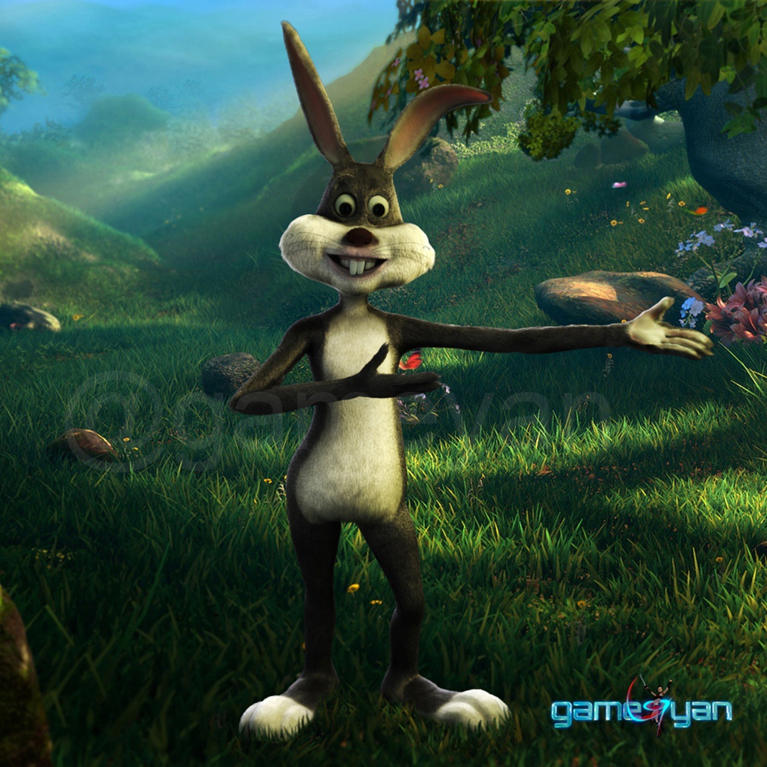3D Bunny character modeling for short animated film by 3D Production Animation Studio