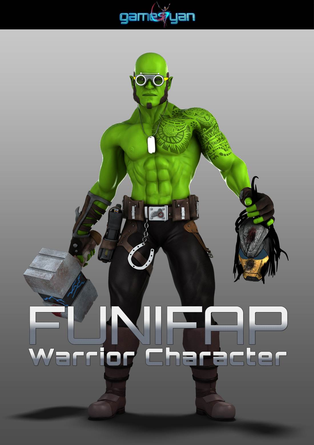 3D funifap Warrior Character Modeling By Game Development Companies