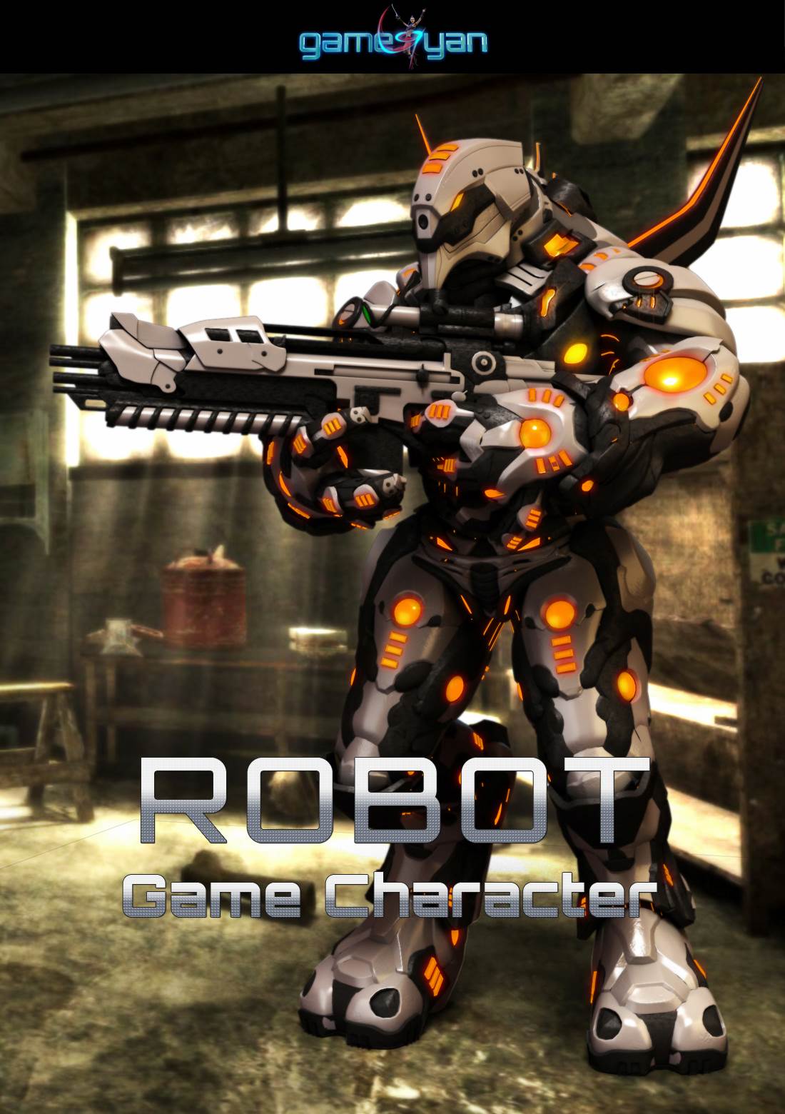 3D Robot Game Character Modeling