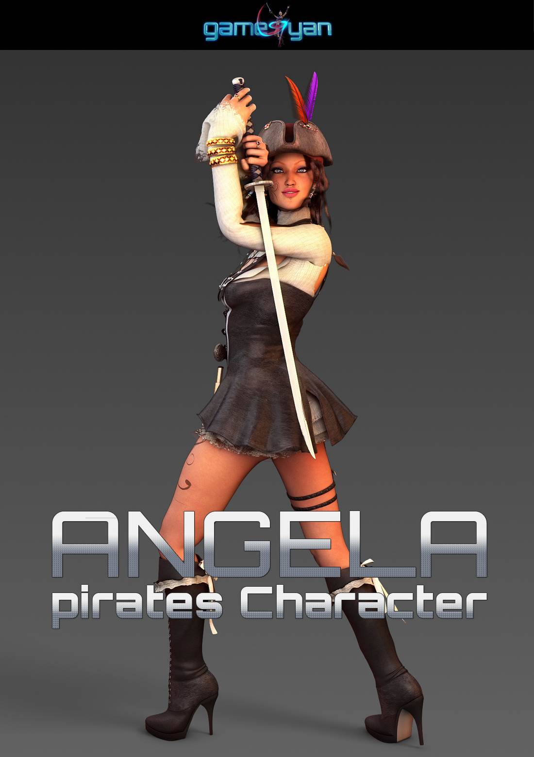 3D Female Girl Character Modeling and Rigging Animation