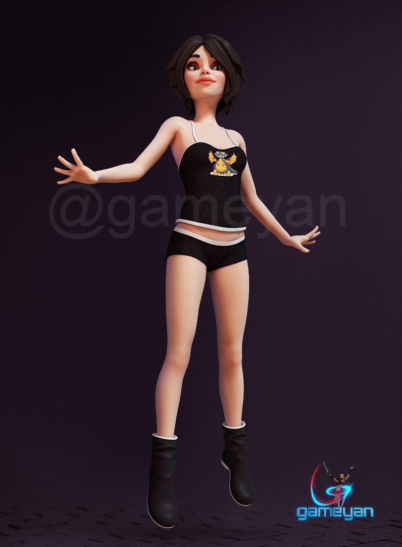 Abby – 3D Cute Cartoon Girl Animation Modeling by Animation Movie Production Companies