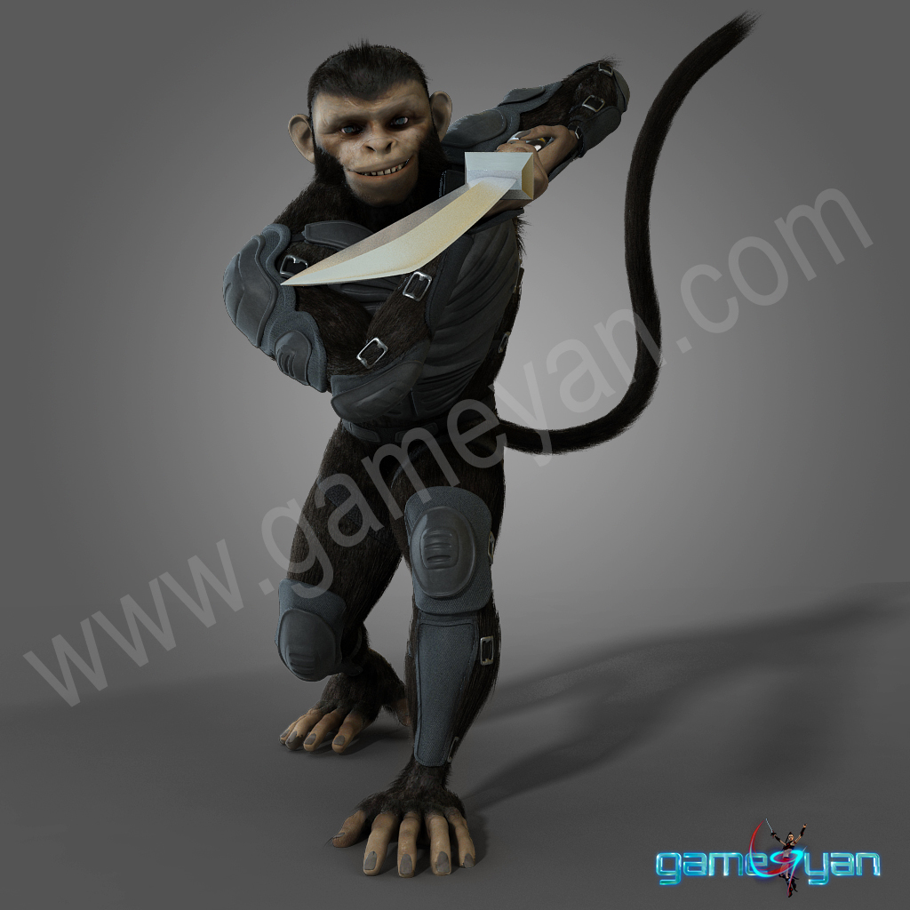 Ape By Gameyan 3D Character Modeling