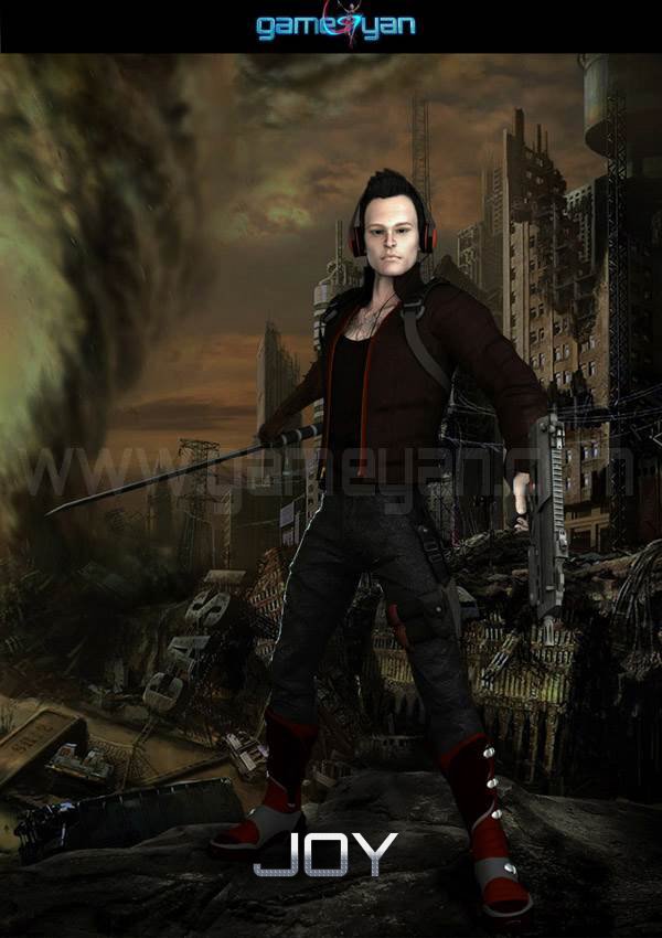  3d joy female warrior character animation